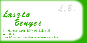 laszlo benyei business card