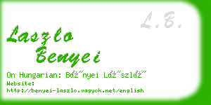 laszlo benyei business card